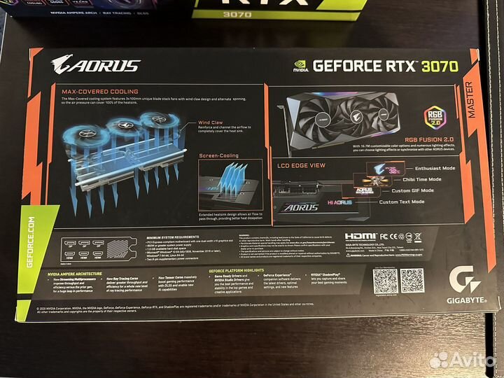 Gigabyte aorus GeForce RTX 3070 master 8G