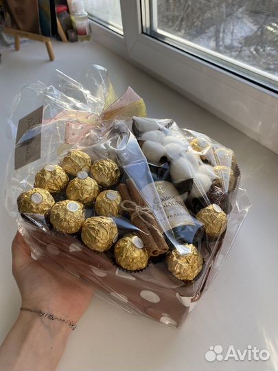 Съедобные сладкие букеты из конфет