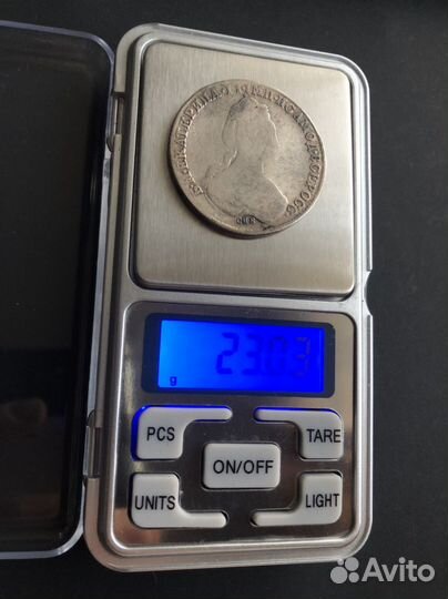 Монета 1 рубль 1782 Екатерина ll, серебро