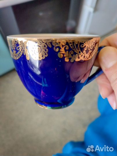 Чашка с блюдцем лфз cobalt