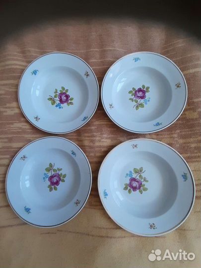 Тарелки Дулево/Песочное СССР глубокие