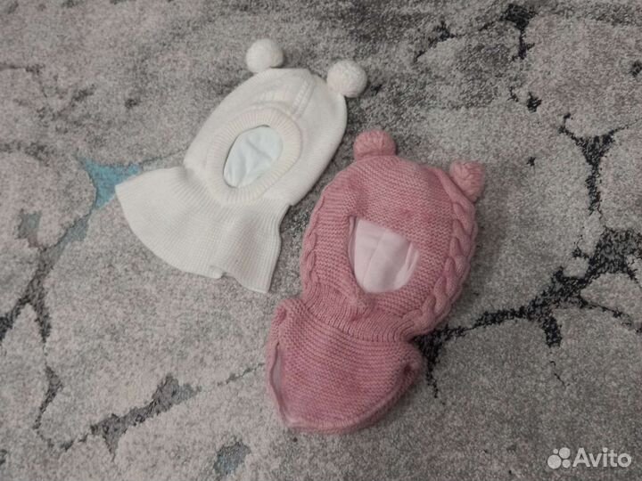 Шапка шлем для девочки 3-5 лет