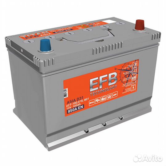 Аккумулятор 100 Ач Titan EFB Asia 850А