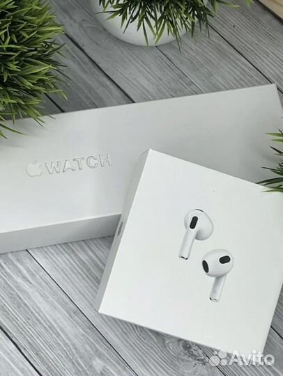Airpods 3 + Apple wath 8 45mm лучшее качетсво