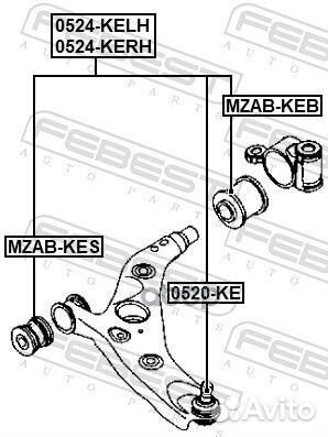 Рычаг передний правый Mazda CX-5 0524kerh Febest