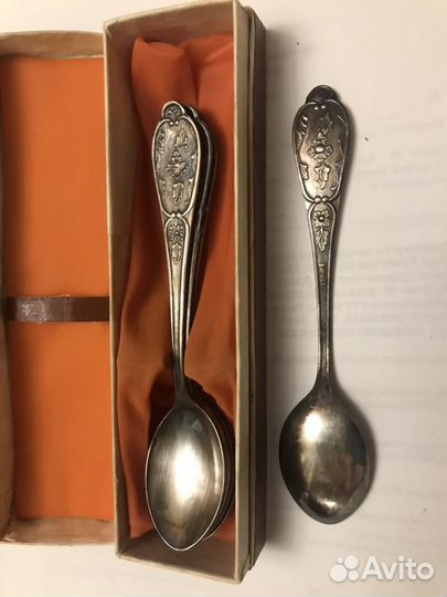 Чайные ложки мельхиор, винтаж