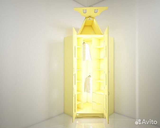 Детский угловой шкаф Версаль в детскую комнату Д29