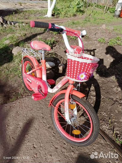 Детский велосипед для девочки 16 дюймов