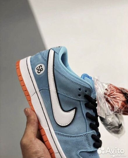 Кроссовки nike dank sb цвет голубой