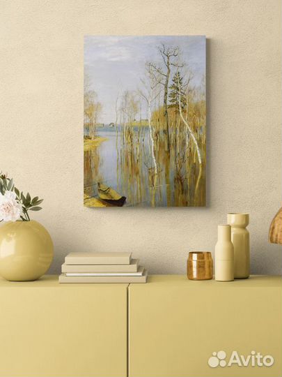 Картина Левитан / Весна - большая вода / Печать