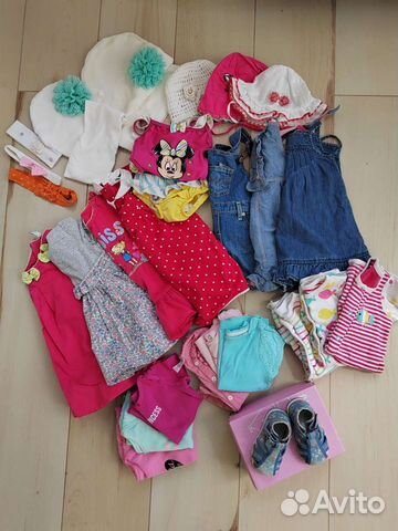 Пакет летних вещей для девочки 6-12 мес