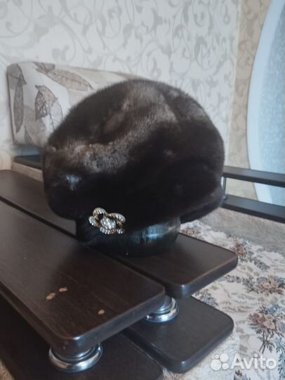 Берет женский норковый