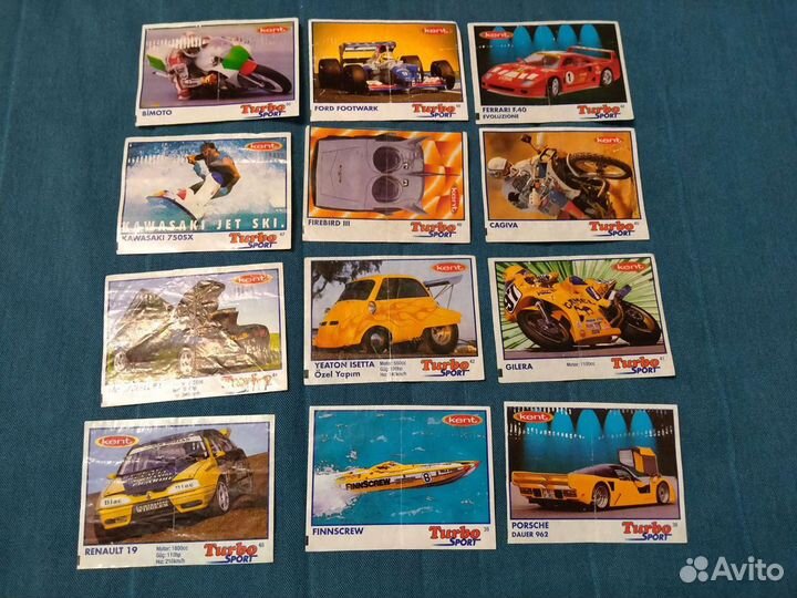 Вкладыши от жвачки Turbo Sport