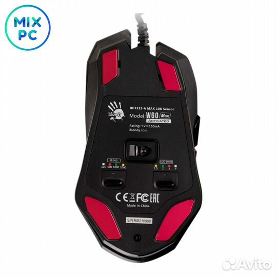 Мышь A4Tech Bloody W60 Max Black