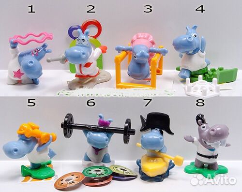 Коллекция киндер бегемоты