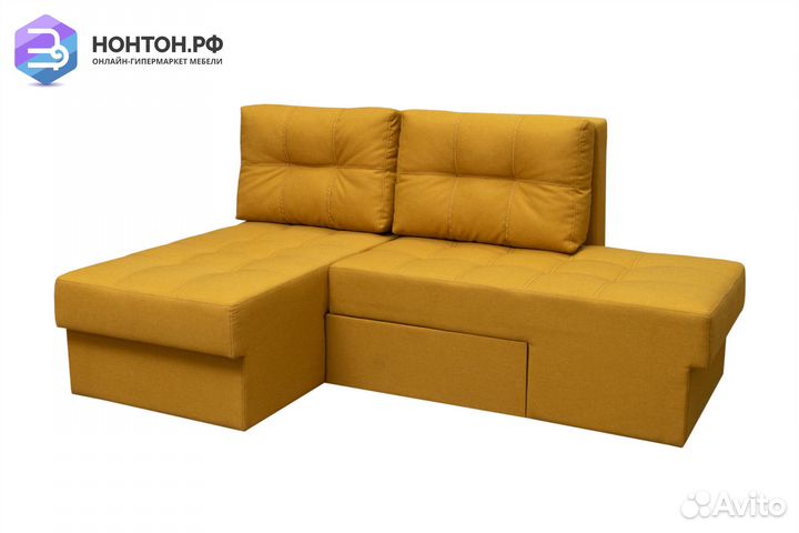 Диван еврокнижка Толедо желтый