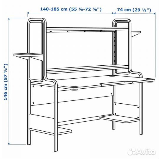 Компьютерный стол IKEA fredde