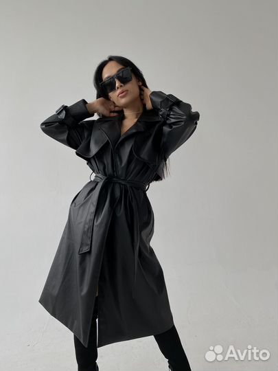 Тренч эко кожа