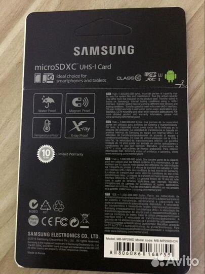 Карта памяти TF samsung 256 Gb