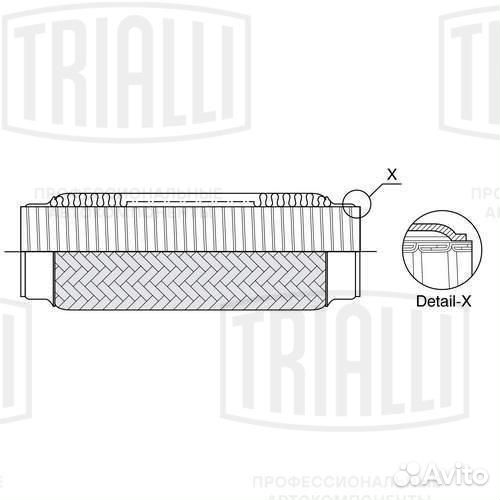 Гофра выхл трубы 40x260 InterLock нерж сталь FTi 0