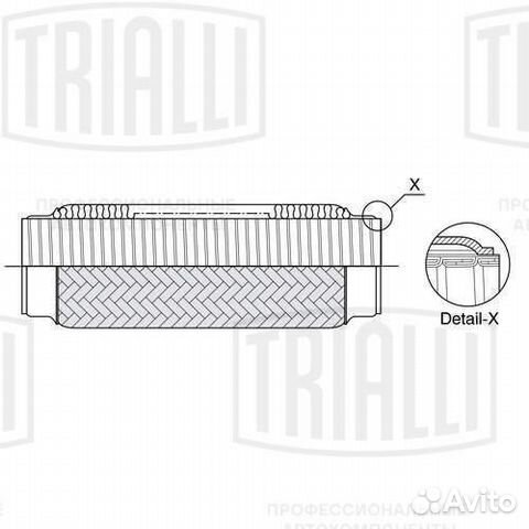 Гофра выхл трубы 40x260 InterLock нерж сталь FTi 0