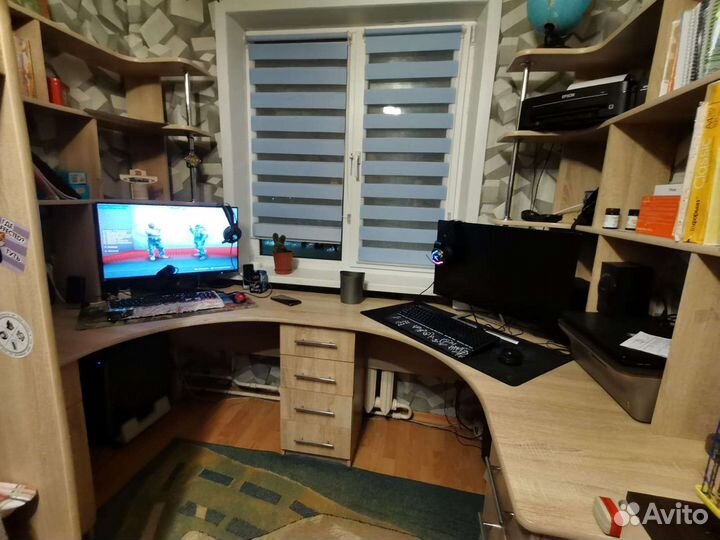 Компьютерный стол двухместный б/у