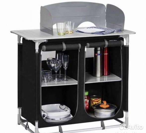 Стол реечный 140х70хh70 + кухня кемпинговая