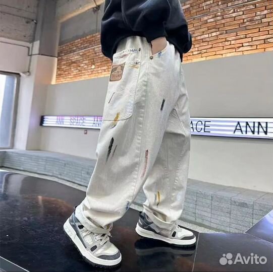 Широкие брюки на мальчика