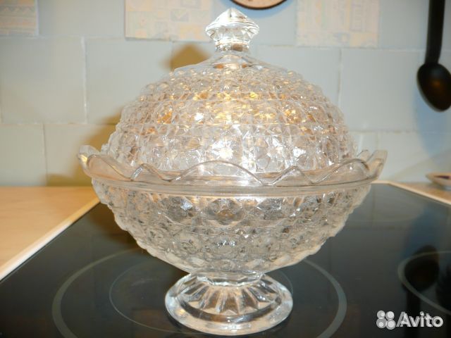 Салатники из синего стекла плюс конфетница