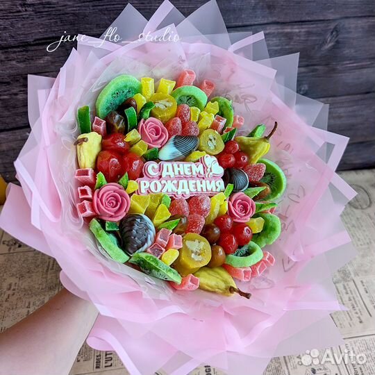 Съедобные букеты для женщин