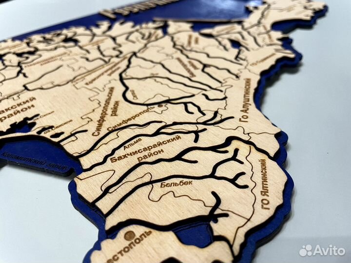 Деревянная карта Крыма