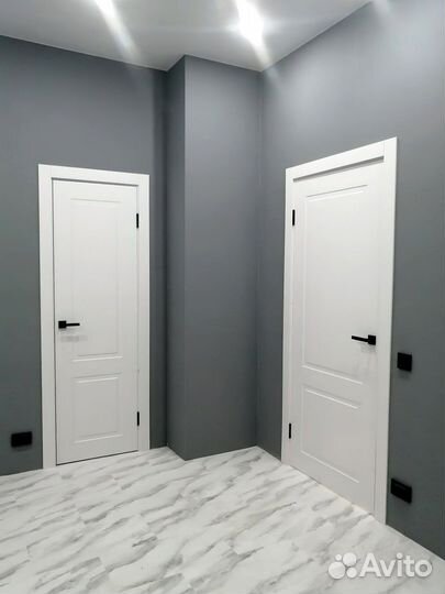 Двери межкомнатные белые и серые эмаль