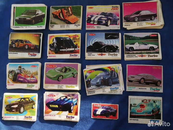 Вкладыши от жвачки Turbo