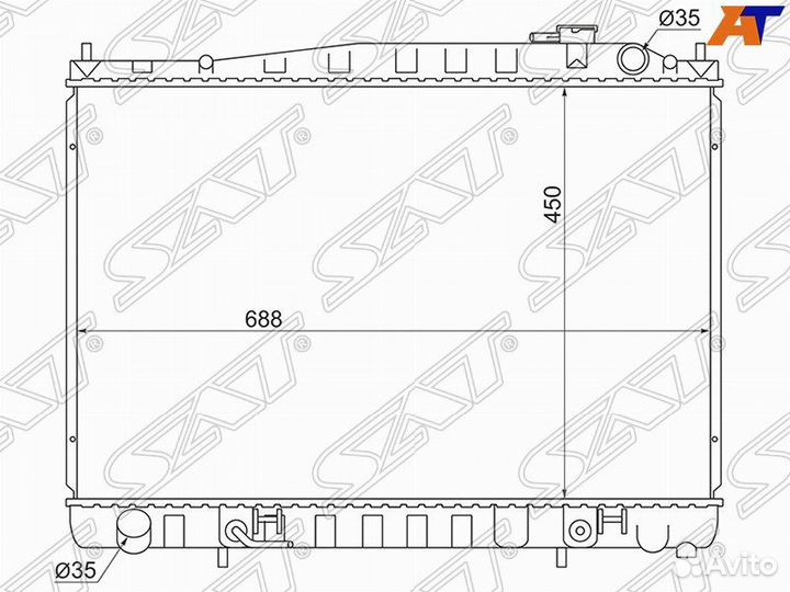 Радиатор nissan gloria/cedric VQ25/30 95-04