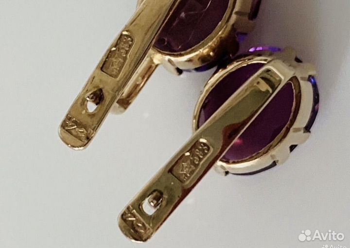 Золотые серьги 583 СССР