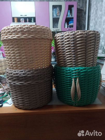 Кашпо из ротанга