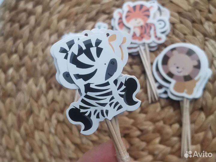 Новые топперы для торта, топперы для капкейков24шт