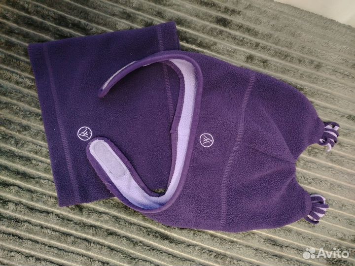 Флисовый комплект шапка и снуд