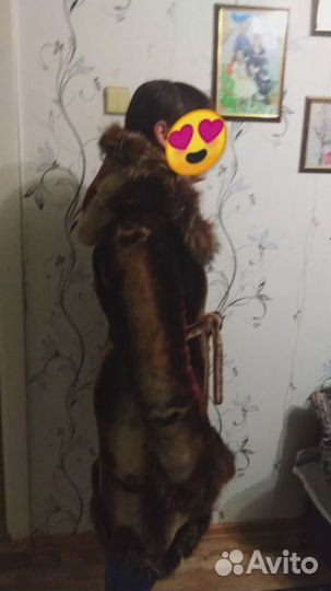 Шуба мутоновая с капюшоном