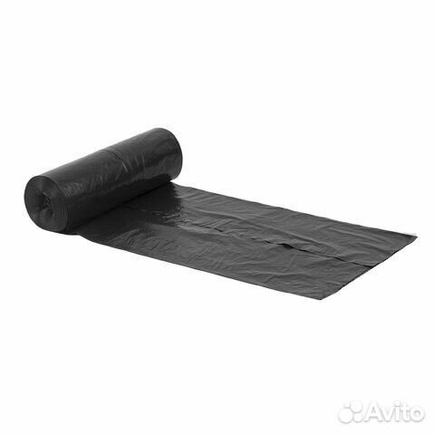 Мешки для мусора 120 л черные, в рулоне 10 шт., пв