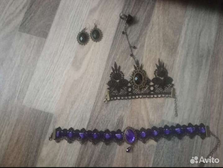 Комплект бусы серьги браслет
