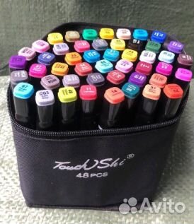 Набор двухсторонних маркеров для Скетчинга 48 шт