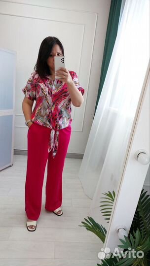 Костюм с брюками палаццо 48/50/52/54