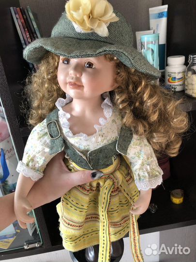 3 куклы фарфоровая коллекционная большая