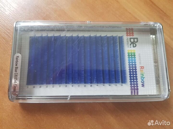 Ресницы для наращивания синие микс