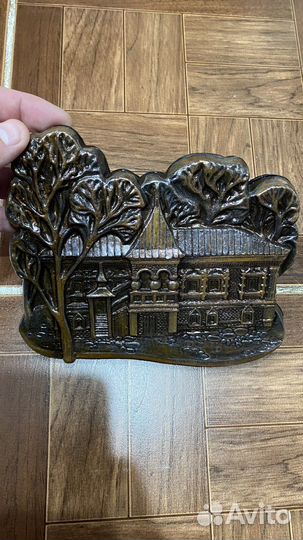 Панно старинное чеканка СССР дом Коробовых