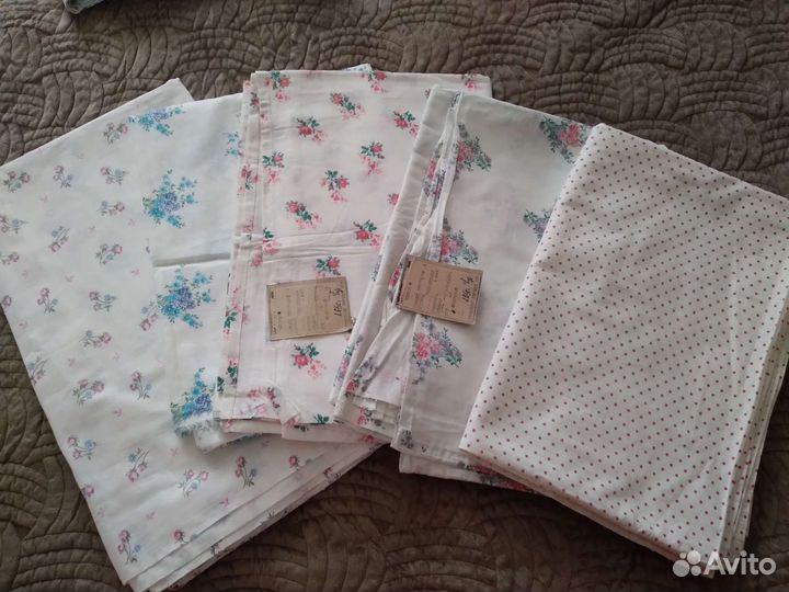 Постельное бельё ссср,полотенца Лён