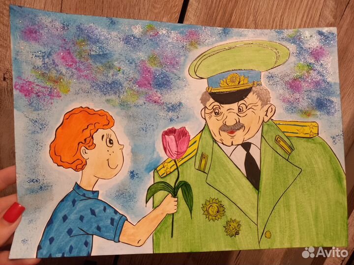 Детские рисунки на 9 мая