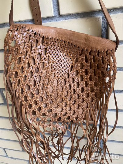 Сумка натуральная кожа хиппи винтаж