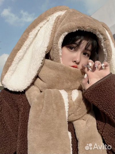 Шапка с ушками зайца корейская у2k